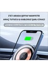 Us-cd164 15w 3in1 Ultra-slim Ev Ve Araç Için Iphone Magsafe Şarj Ve Araç Içi Telefon Tutucu