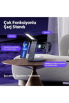 US-CD181 15W 3in1 Arada Masa Lambası Özellikli Katlanabilir Kablosuz Şarj Standı