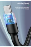 Us-sj311 1.2m Usb To Lightning Güçlendirilmiş Örgülü Şarj Ve Data Kablosu