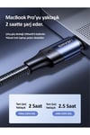 Us-sj524 Örgülü 1.2m Type-c To Type-c 100w Pd Hızlı Şarj Ve Data Kablosu