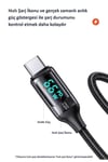 Us-sj544 Dijital Göstergeli,çipli,örgülü,1.2m Pd 66w Usb To Type-c Hızlı Şarj Ve Data Kablosu