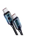 Us-sj558 Dijital Göstergeli Çipli, Örgülü, 2m Pd 100w Type-c Hızlı Şarj Ve Data Kablosu
