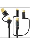 Us-sj616 Type-c Lightning Microusb, 6ın1 Dijital Göstergeli Pd100w Hızlı Şarj Ve Data Kablosu