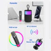 Usams Şarjlı Taşınabilir RGB BT5.3 360 Derece Stereo Bluetooth Hoparlör ve Kareoke Mikrofonu