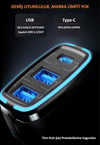 Usams US-CC126 PD Type-C + 2xUSB-A 80W Çakmaklık Hızlı Şarj Cihazı