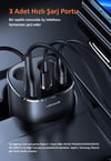 Usams US-CC151 Dijital Göstergeli 2x30w USB+1x65w PD+2x60w Çakmaklık 245w Araç Hızlı Şarj Organizeri