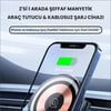 Usams US-CD164 15W 3in1 Ultra-Slim Ev ve Araç için iPhone Magsafe Şarj ve Araç içi Telefon Tutucu