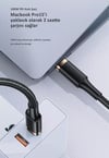 Usams US-SJ553 U72 Type-C To Type-C 5K 60HZ 0.8m 100W USB4 Ses,Görüntü,Data Aktarma Kablosu