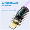 Usams US-SJ588 Dijital Göstergeli 1.2m PD 20W Type-C to Lightning iPhone Hızlı Şarj ve Data Kablosu