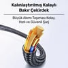 Usams US-SJ744 Type-C To Type-C 100W Meteor Efekt Ekranlı 1.2m Hızlı Şarj ve Data Kablosu Antrasit