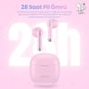 Usams USAMS-IA04 IOS/Android Uyumlu BT5.0 TWS Bluetooth Kulaklık-Pembe