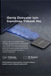 USB,Type C, 20Gbps, 2000MB/s Magsafe Taşınabilir Harici SSD