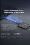 USB,Type C, 20Gbps, 2000MB/s Magsafe Taşınabilir Harici SSD