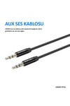 Yp-01 3.5mm Güçlendirilmiş Çeperli Ultra Dayanıklı 1m Aux Ses Kablosu Uyumlu