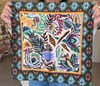 50*50 ÇİÇEK DESENLİ BANDANA FULAR