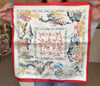 50*50 KIRMIZI KENARLI DESENLİ BANDANA FULAR