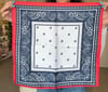 50*50 LACİVERT KIRMIZI DESENLİ BANDANA FULAR