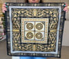 70*70 SİYAH GOLD DESENLİ FULAR