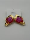 ASİMETRİK GOLD PEMBE VİNTEGE KÜPE