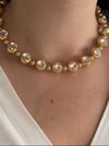 TAŞLI CHOKER GOLD KOLYE