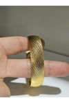 22 Ayar Altın Kaplama Sade Model Bilezik 1.5 Cm Eninde A Kalite