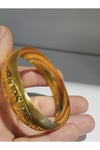 22Ayar Altın Kaplama Meltem Desen Model Bilezik 1.5 Cm Eninde