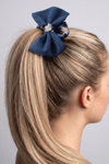 Linen Breeze: 3'lü Keten Toka Seti | Per Capelli® - Mavi