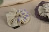 Pure Muse: 5'li Organik Müslin Scrunchie Seti | Per Capelli® - Mor