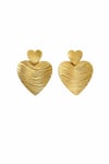 Golden Heart Flow Çelik 14K Kadın Küpe