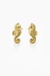 Golden Sea horse Zirkon Taşlı 14kk Çelik Kadın Küpe