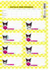 KESKİN ETİKET DERS PROGRAMLI 3 LÜ KUROMI 220130-12