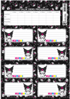 KESKİN ETİKET DERS PROGRAMLI 3 LÜ KUROMI 220130-12