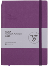 PASİF VJ AJANDA 2025 GÜNLÜK A5 KUKA IVORY 80 GR RENKLİ KENAR LASTİKLİ MOR 416 SF. 124-1464
