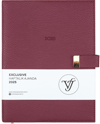 PASİF VJ AJANDA 2025 HAFTALIK 19x25 EXECUTIVE IVORY 100 GR YALDIZ KENAR BORDO 144 SF. 124-1407