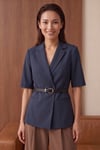 Beli Kemerli Kadın Blazer Ceket