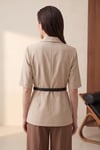 Beli Kemerli Kadın Blazer Ceket
