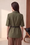 Beli Kemerli Kadın Blazer Ceket