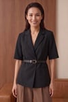 Beli Kemerli Kadın Blazer Ceket
