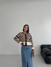 Çizgili Şardonlu Hırka