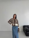 Çizgili Şardonlu Hırka