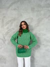 Dama Desen İpek Kazak