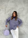 Dama Desen İpek Kazak