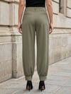 PAÇASI DÜĞMELİ POLİVİSKON PANTOLON