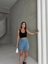 Sade Gabardin Şort