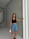 Sade Gabardin Şort