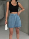 Sade Gabardin Şort