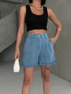 Sade Gabardin Şort