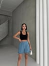 Sade Gabardin Şort