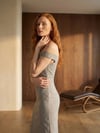 Sırt Dekolteli Poliviskon Elbise