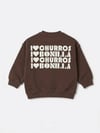 La'ciel Paris Çizgili Ballon Jeans Sweatshirt Set-Kahve